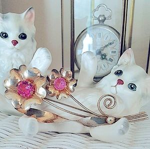 Pretty in Pinks, Sterling Silver Brooch/Pin